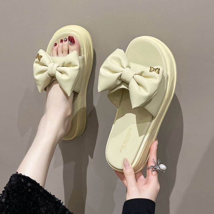 hot-sale-style-slippers-womens-summer-outer-2023-new-fashion-net-red-bow-out-thick-bottom-seaside-sandals