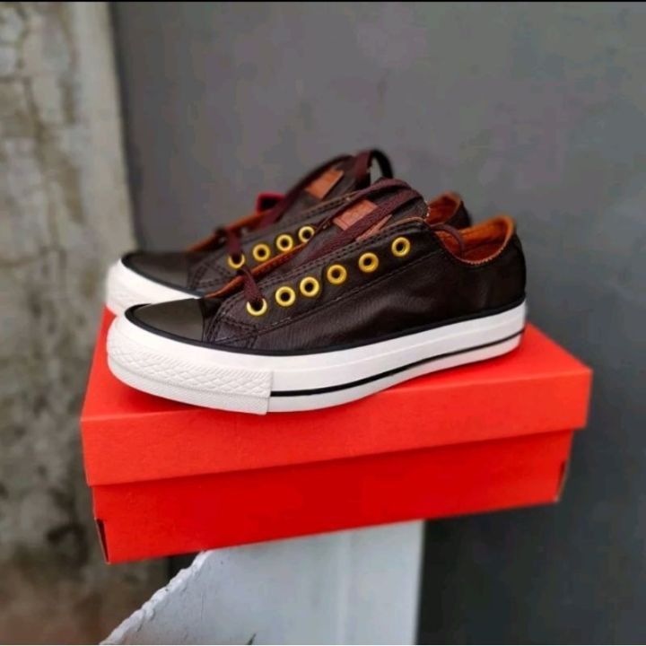 Converse Brown Leather Sneaker For Men