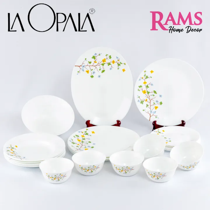 La Opala 26pcs Opalware Dinner Set / Opal Glass Dinner Set / Dinnerware