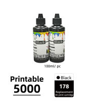 100ml Inks Black Color Compatible for HP 178 Ink Refill Kits Photosmart CN503C 7510 C311a B8550 B8553 C5324 C5370 C5373 Printer