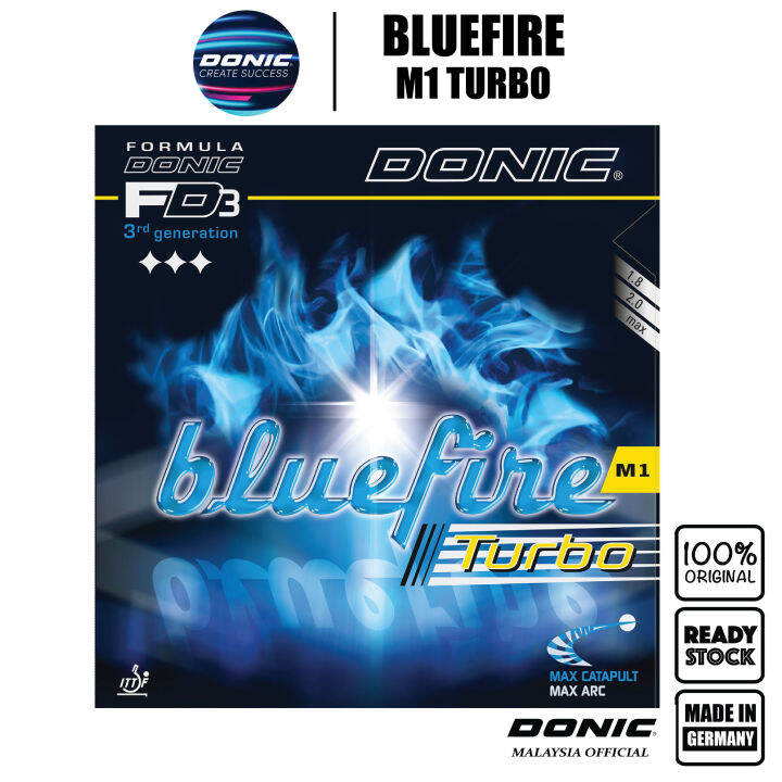 DONIC Bluefire M1 Turbo TOPCLASS HARD DYNAMIC Table Tennis Rubber Made