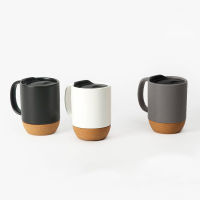 Bone China Tea Cup Ceramic Coffee Beer Cups Couple Milk Eco-Friendly Cork Bottom With Lid Watercup Home Office Drink Mugs