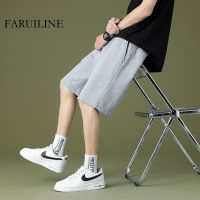 FARUILINE STORE MEN123 กางเกงขาสั้นผู้ชาย กางเกงวอร์มขาสั้นผช ลุคสตรีท สไตล์เกาหลี