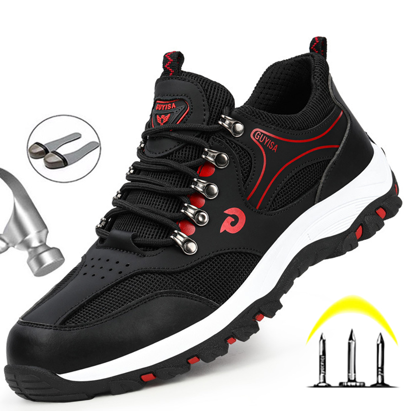 MEN'S INDESTRUCTIBLE SAFETY WORK SHOES STEEL TOE BOOTS BREATHABLE SPORT SNEAKERS 