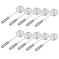 10 Pieces Hot Pot Strainer Scoops,Stainless Steel Hot Pot Strainer Spoons Mesh Skimmer Spoon Strainer Ladle with Handle