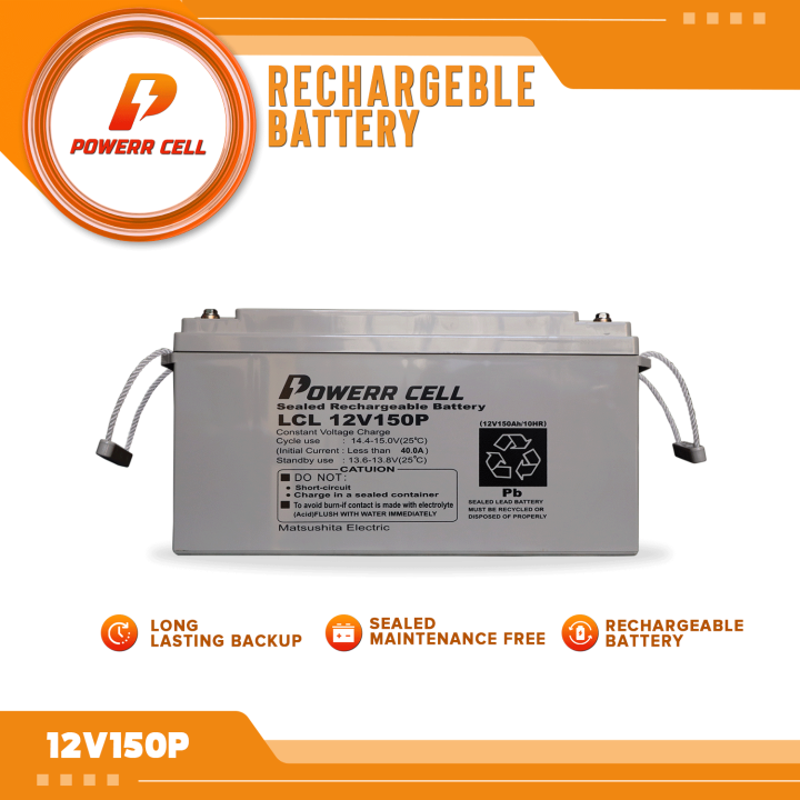 12V 150AH Rechargeable Deep Cycle Lead Acid Battery Lazada PH