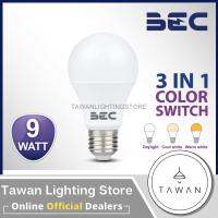 ( Promotion+++) คุ้มที่สุด BEC หลอดไฟแอลอีดี 9วัตต์ LED Bulb 3สี ในหลอดเดียว Daylight Warmwhite Coolwhite รุ่น MAGIC ราคาดี หลอด ไฟ หลอดไฟตกแต่ง หลอดไฟบ้าน หลอดไฟพลังแดด