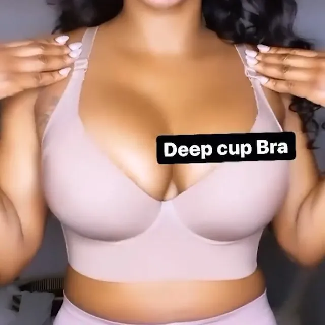 Women's Push Up Bra,full-coverage Underwire Bra,hide Back Fat Deep Cup Bra, smoothing T-shirt Bra,sculpting Uplift Bra