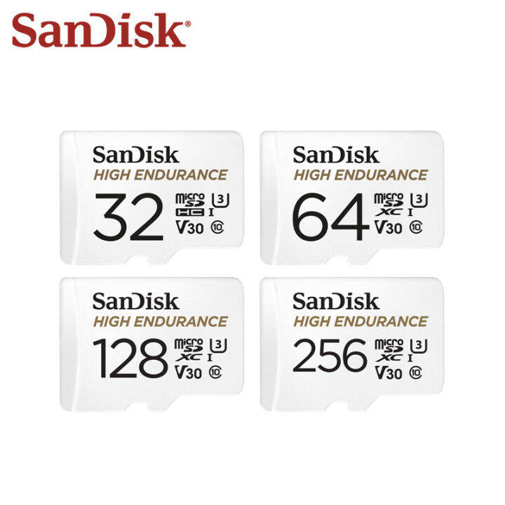 SanDisk High Endurance Micro SD Card 32GB 64GB 128GB 256GB การ์ดหน่วย