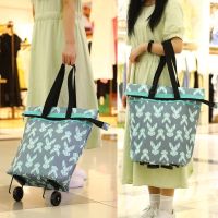 Folding Grocery Shopping Cart Portable Buy Vegetables Shopping Bag Small Pull Cart Shopping Food Organizer Trolley Bag On Wheels