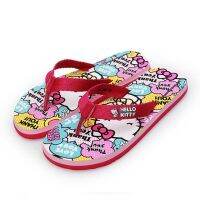 Sanrios Hellokittys รองเท้าแตะอะนิเมะรองเท้าแตะรูปการ์ตูนน่ารักไม่ลื่นเสื้อนอกเพชรแบบลำลองเข้ากับทุกชุด Y2k