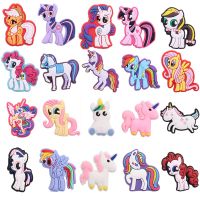 1-20Pcs Unicorn Horse Kawaii PVC Buckle Garden Shoes Charm Shoe Decorations DIY Bracelets Backpack Croc Jibz Kids Toy Party Gift