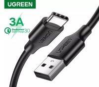 UGREEN รุ่น 60115,60116,60118 USB Type-C 3A รองรับ Fast Charge Data Cable ความยาว 0.5m/ 1m / 2m  (3A fast charger cable)