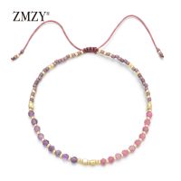 ZMZY Boho Bracelet Unique Small Natural Stone Simple Bracelet Friendship Bead Strand Bracelet Gift Dropshipping Jewelry