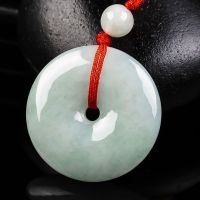 Natural Myanmar A Jade Pendant Safety Buckle Pendant Ice Violet Pendant Bead Chain Jade Pendant Emerald Green X97G X97G