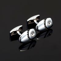 Luxury Men white Crystal Cufflinks High Quality Lawyer Groom Wedding Cufflinks For Mens Shirt Cufflink Brand Christmas Jewelry