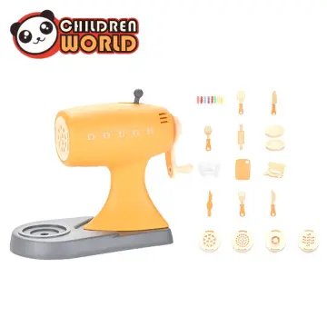1set Yellow Ice Cream Children's Kitchen Pretend Play Noodle Maker Toy With  Clay, Great Gift For Kids
