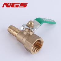 BSP Thread Brass Water Oil Air Gas Shutoff Green Hand Thickened Ball Valve 8mm-1/4 10mm-3/8 12MM-1/2 Hose Barb Connector