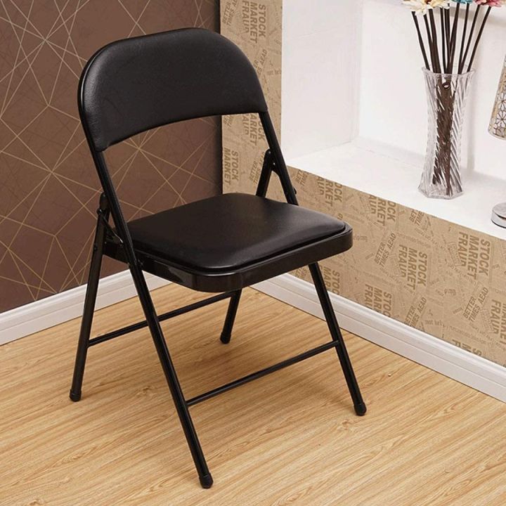 wowwww-เก้าอี้เหล็ก-เก้าอี้เบาะหนังพับได้-เก้าอี้พับ-เก้าอี้กินข้าว-เก้าอี้-เก้าอี้เหล็กสีดำ-ราคาถูก-เก้าอี้-สนาม-เก้าอี้-ทํา-งาน-เก้าอี้-ไม้-เก้าอี้-พลาสติก