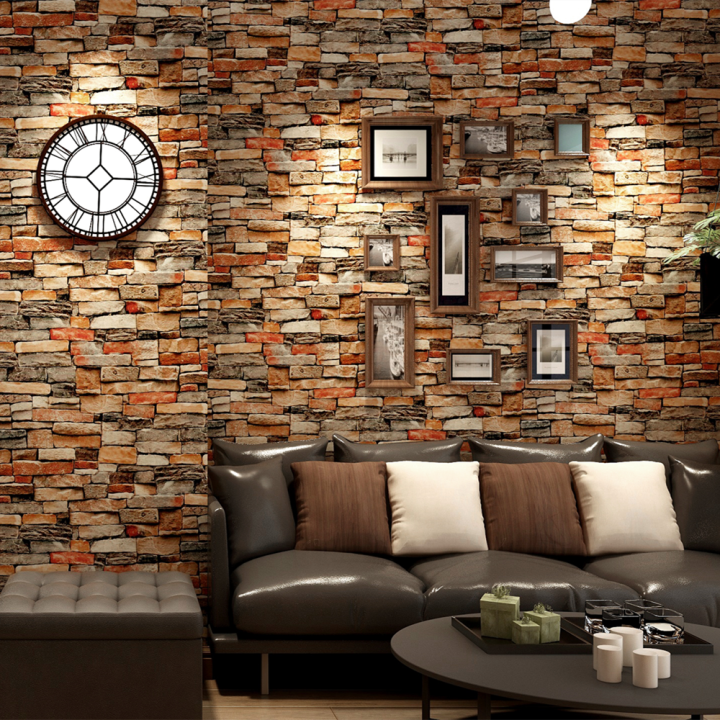 self-adhesive-wallpaper-ติดผนังตกแต่งสติ๊กเกอร์ติดผนังกันน้ำอิฐสำหรับตู้เฟอร์นิเจอร์ตกแต่งบ้าน