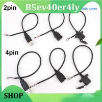 B5ev40er4ly Shop 30cm 2 Pin 4 core USB  2.0 A type male Female Connector Jack Power repair charging deta Cable Cord Extension wire DIY 5V Adapter