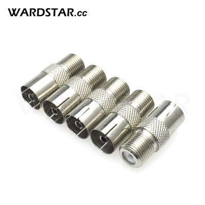5pcs/lot F Female Plug to PAL Female Jack Straight RF Coaxial Adapter F-type Connector TV Oaxial Aerial Cables