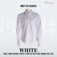 [Desire’s] เสื้อเชิ้ต Matter White Non-iron Poplin Dress Shirt, Button-Down Collar