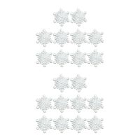 20Pcs Snowflake Patches Iron on Christmas Embroidered Patches Appliques for Arts Crafts DIY Decor Jeans Clothing Bags