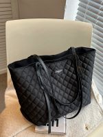 Big bag womens large-capacity commuter bag new bag Oxford textile bag shoulder bag rhombic tote bag trendy 【QYUE】