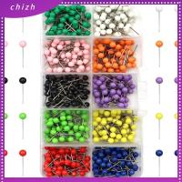 CHIZH 600 PCS หัวกลมกลม หมุดกดแผนที่ พลาสติกทำจากพลาสติก 10สีค่ะ หมุดทำเครื่องหมาย ของขวัญสำหรับเด็ก หมุดปักหมุด ออฟฟิศสำหรับทำงาน