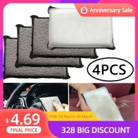 【CW】 4PCS Suede Sponge Interior Detailing Scrubbing Wax Microfiber to The Car