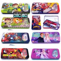 ชุดเซ็ตกล่องดินสอเหล็ก พร้อมเครื่องเขียน การ์ตูนลายลิขสิทธิ์ Stationary pencil box set (Licensed Cartoon)