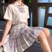 【短裙批发】Pleated skirt Korean version high waist skirt skirt skirt short skirt A-line skirt skirt日系jk格裙百褶裙高腰a字半身裙女学生正版正统短裙原创温柔一刀【】