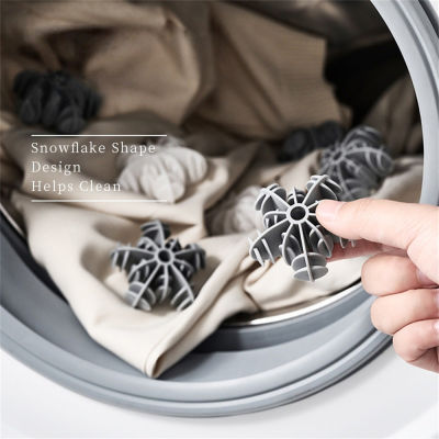 Quicklink Bola Laundry เกล็ดหิมะขจัดการปนเปื้อนกันคดเคี้ยวไม่ทำร้ายเสื้อผ้าซักผ้าแบบลูกบอลเครื่องซักผ้าดรัมเพื่อป้องกันเสื้อผ้าปมสิ่งประดิษฐ์