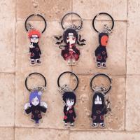 ▬□ Cute Q Version Characters Keychain Itachi Cartoon Double-Side Acrylic Key Ring Holder Bag Charm Classic Anime Jewelry Teens Gift