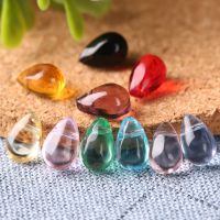 30pcs/lot 6*9mm Waterdrop Glass Beads Multicolors Tear Drop Shape Glass Charm Pendant Beads for DIY Necklace Jewelry Accessories Beads