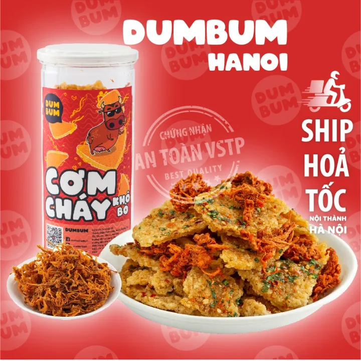 Cơm cháy lắc khô bò 300g DumBum đồ ăn vặt Hà Nội vừa ngon vừa rẻ – Dum Bum >>> top1shop >>> lazada.vn