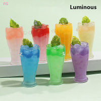 ?【Lowest price】FG ถ้วยเรซินเรืองแสงสองชั้นแบบสุ่มสีอุปกรณ์เสริมเครื่องดื่มแฟชั่นสำหรับตกแต่งบ้าน