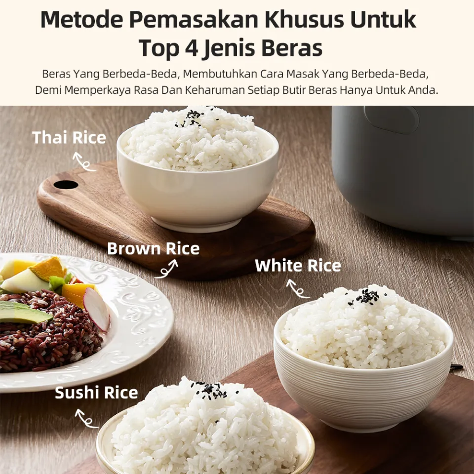 SOSEKI Rice Cooker Mini Elektrik 1.2L / Mini Rice Cooker Digital Elektrik  Anti Lengket / Penanak Nasi Kecil