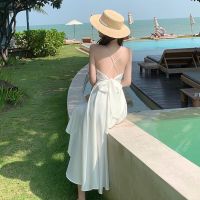 COD DSTGRTYTRUYUY Travel Seaside Beach Skirt Sexy Backless Dress