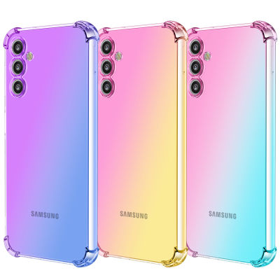 สามารถใช้ได้กับ Samsung Galaxy M14 5G เคสโทรศัพท์มือถือ Samsung Galaxy M14 5Gcolour สี่มุมป้องกันการตกเคสนิ่ม TPU