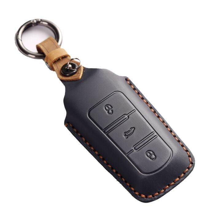 leather-car-key-case-cover-fob-keyring-accessories-for-volkswagen-vw-passat-cc-2008-b6-b7-keychain-holder-protective-shell-pouch