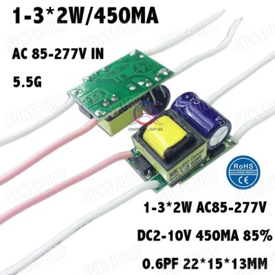 5 Pieces Isolation 5W AC85-277V LED Driver 1-3x2W 450mA DC2-10V  LED Power Supply Constant Current LED Bulb Lamp Free Shipping Electrical Circuitry Pa