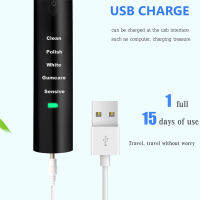 อัลตราโซนิกโซนิคแปรงสีฟันไฟฟ้าค่าใช้จ่าย USB แปรงฟันล้างทำความสะอาดได้ไวท์เทนนิ่งนุ่มฟันหัวแปรงผู้ใหญ่จับเวลา JAVEMAY J110