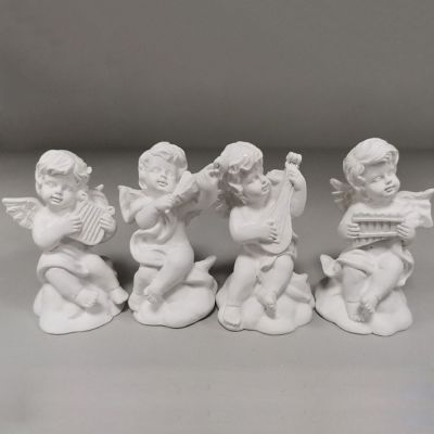Mini Cupid Figurines Angel Gypsum Portraits Greek Mythology Statue Miniature Plaster Sculpture Drawing Practice Desktop Ornament