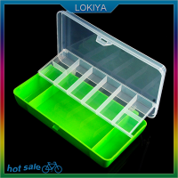 LOKIYA กล่องตกปลาแบบพกพา11ช่องกล่องเก็บของ double-Deck carp อุปกรณ์ตกปลา Lure Hook Soft Bait TOOL BOX