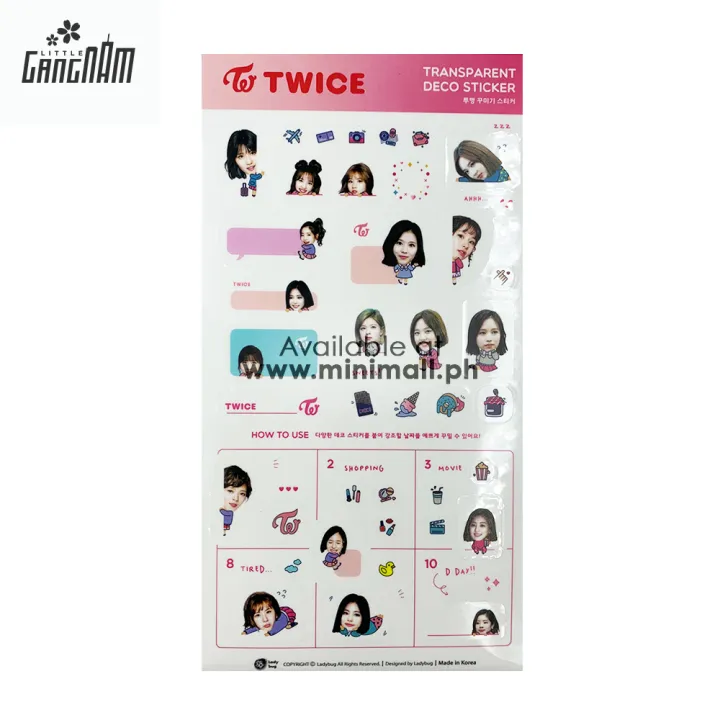 Twice Transparent Deco Sticker Lazada Ph