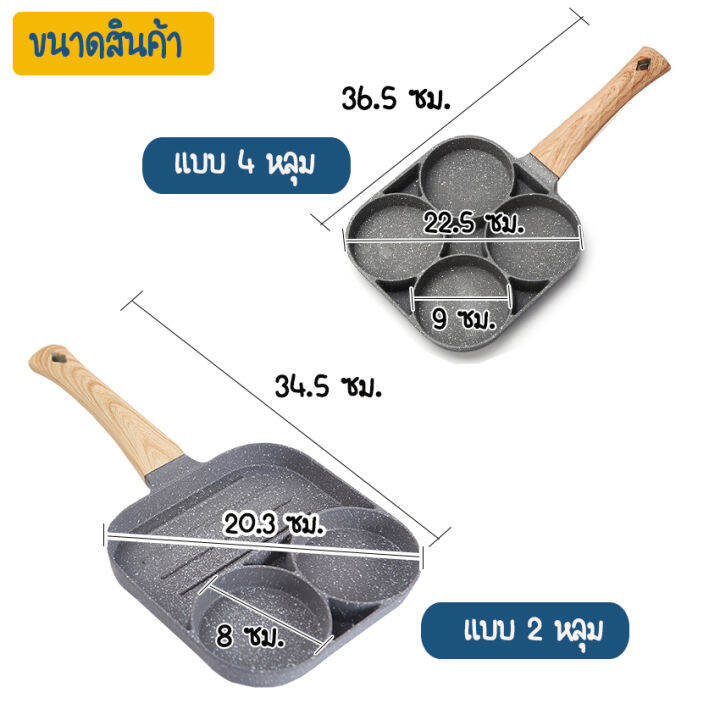 newyorkbigsale-กระทะ-กระทะไข่ดาว-กระทะหลุม-เคลือบหินอ่อน-no-y794-y795