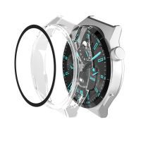 ✲ Matowe etui ochronne 2 w 1 do Huawei Watch GT 3 Pro 46mm pełne pokrycie PC szkło hartowane ochrona ekranu obudowa ochronna