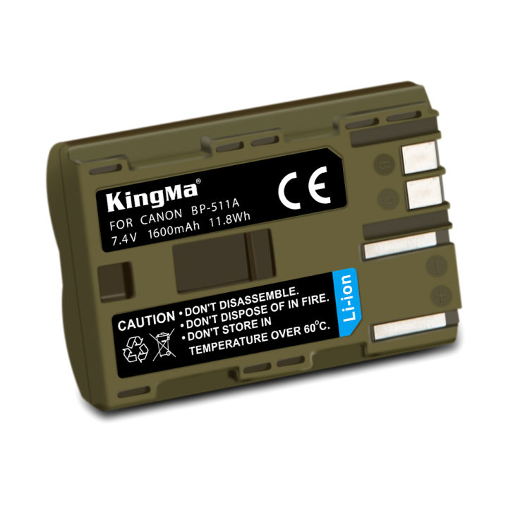 kingma-canon-bp-511-1600mah-battery-for-canon-eos-300d-camera